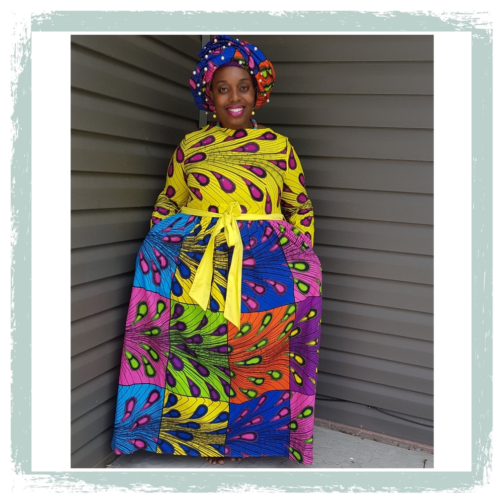 Color Pop African Print Dress